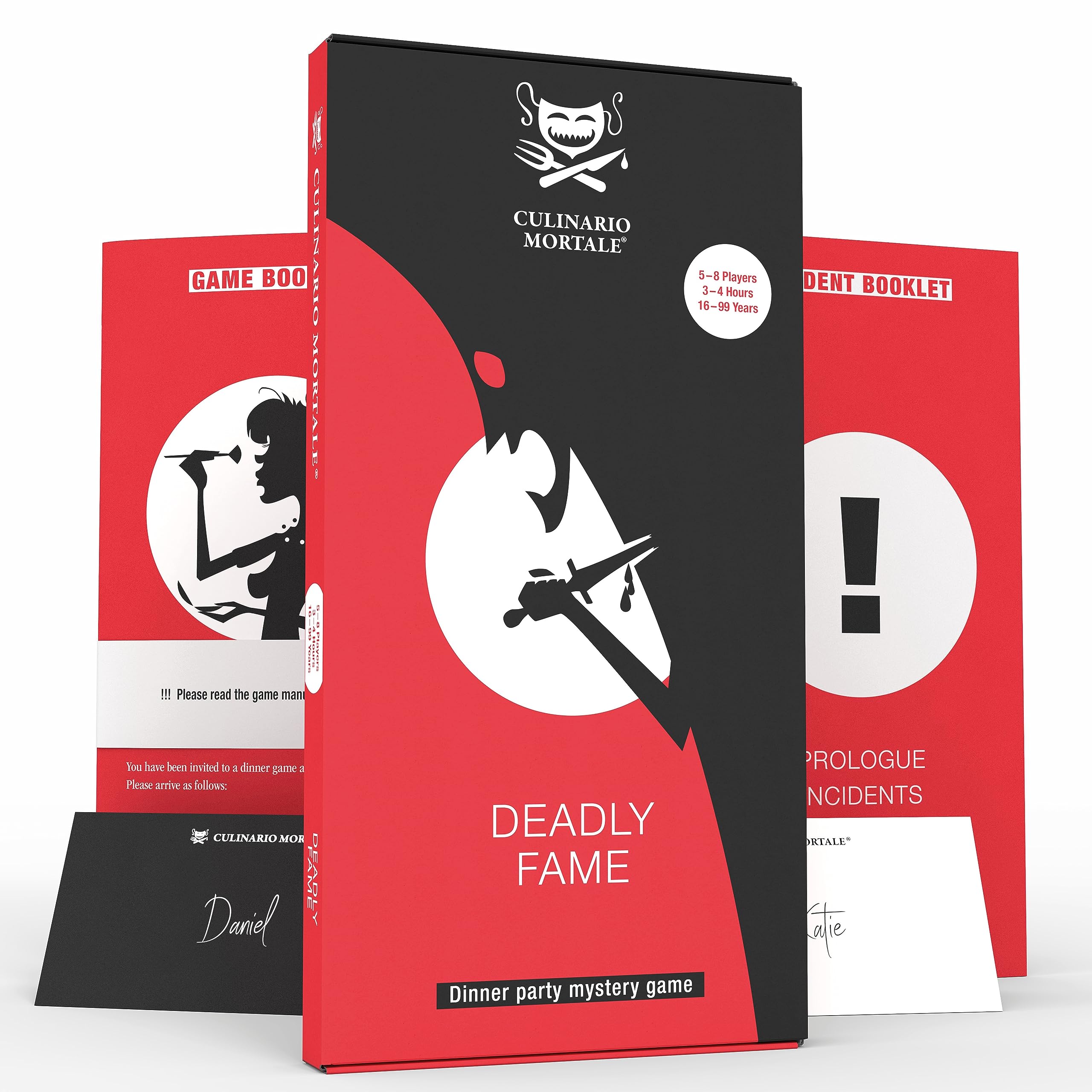 Culinario Mortale Deadly Fame - A Modern Murder Mystery Dinner Party Game for 5-8 Players