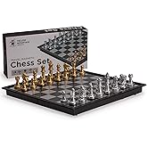 Yellow Mountain Imports Travel Magnetic Chess Set (9.8-Inch) - Folding and Portable Board Game