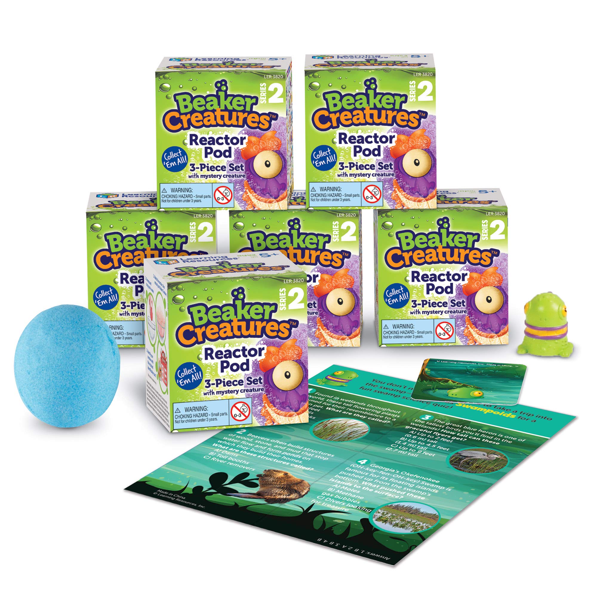 Learning Resources 6-Pack Reactor Pods - Beaker Creatures (Series 2)