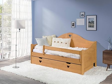 KAGU Kinderbett CANDY Liegefläche 160 x 80 cm, Gewicht ca. 47 kg, Holzbett für Kinder, Bett aus Holz, Kinderbett mit Matratze