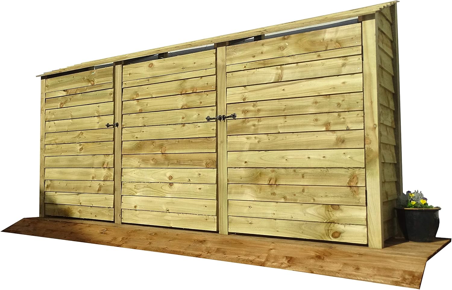 Arbor Garden Solutions Wooden Log Store Extra Large With Doors 6Ft (4.9