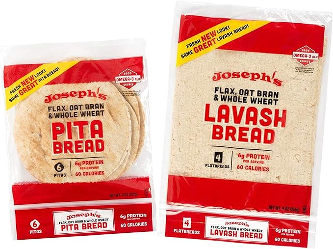 Joseph's Value Bundle Lavash Bread And Pita, Flax Oat Bran & Whole