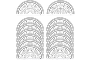 Math Protractors, 24 Pack 180 Degrees Protractor for Geometry, Clear Plastic Protractor for School, Office, Home, Teacher, St