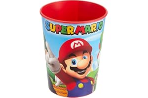 AMSCAN Super Mario Brothers Multicolor Metallic Favor Cup - 16 oz (1 Pc.) - Eye-Catching Design - Perfect for Kids Parties