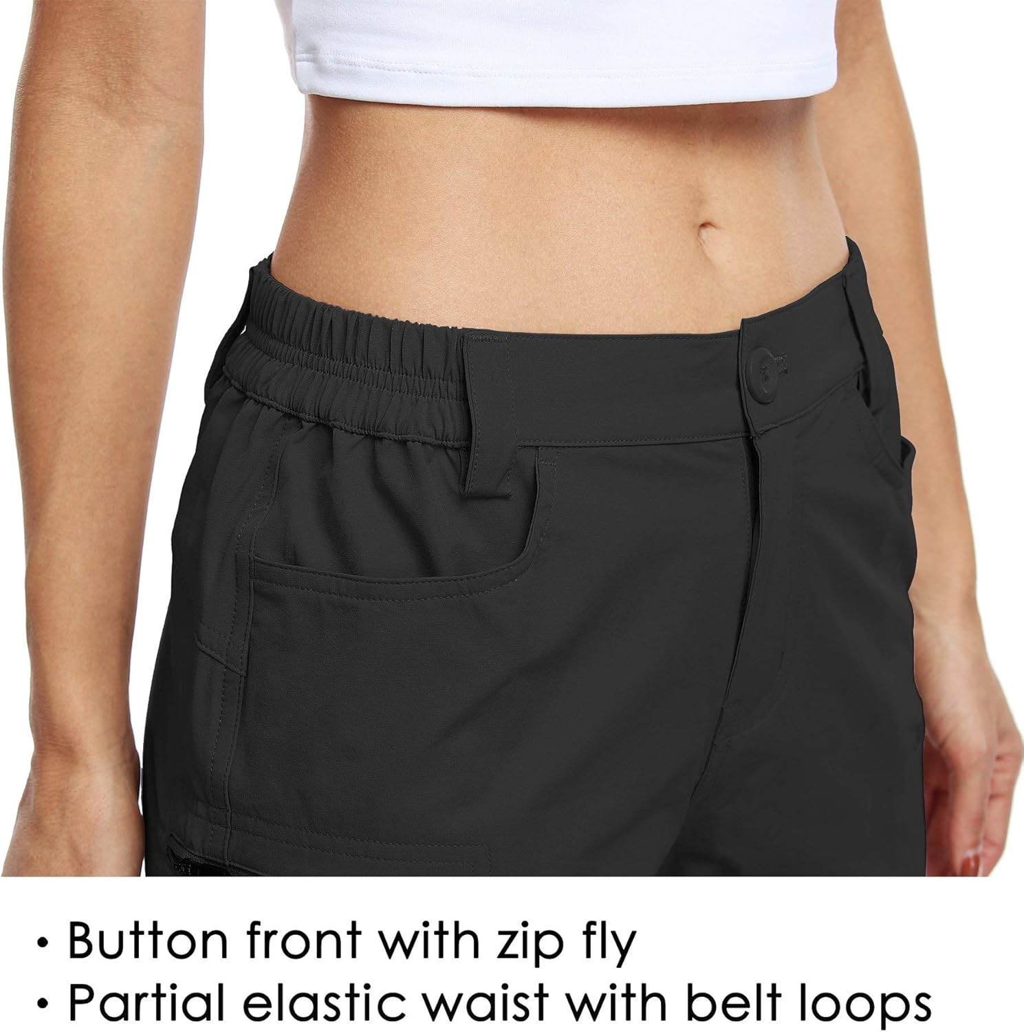 Willit Women's Hiking Cargo Shorts Stretch Golf Active Shorts Water Resistant Outdoor Summer Shorts with Pockets 5" : Clothing