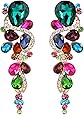 Crystal Brdal Chandeler Earrngs, Pearl & Marquse Dangle Crystal