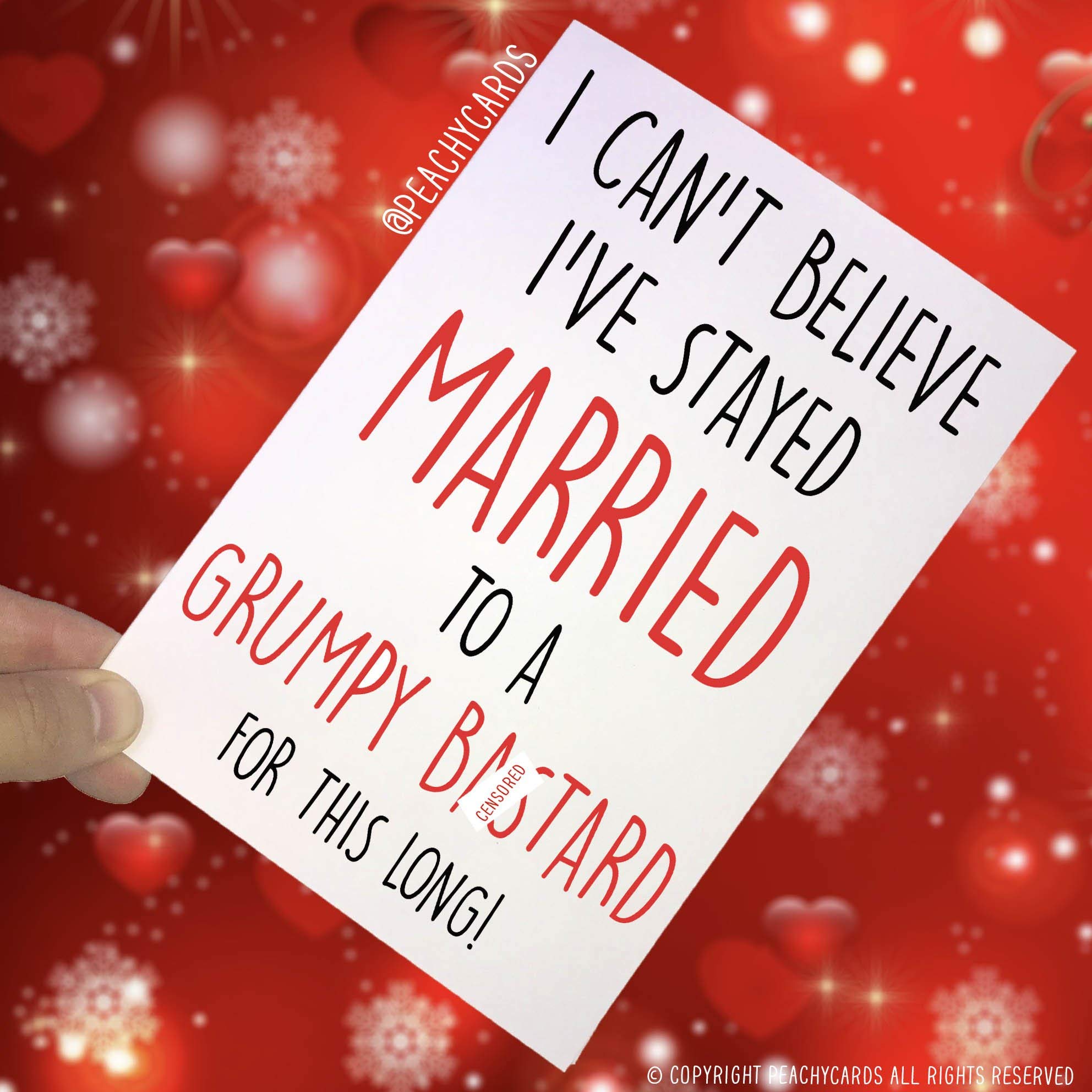 Funny Birthday Card Anniversary Card Husband Card Mature Cards Swearing Card Grumpy B*stard Banter Funny Witty Adult Humour Rude Cards PC268