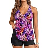 Aqua Eve Tankini Swimsuits for Women- Flowy Two Piece Bathing Suit with Shorts 2025 Tummy Control Swimwear