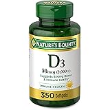 Vitamin D3 by Nature’s Bounty for Immune Support. Vitamin D Provides Immune Support and Promotes Healthy Bones. 2000IU, 350 S