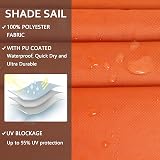 Mokani Sun Shade Sail 2x3m Rectangle Orange with Ropes UV 95% Waterproof view 4