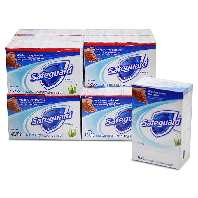 Safeguard White Soap, 4 Oz Ea. 12 Packs x 4 Count, 48