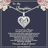 Sistble Valentines Day Gifts for Women Teens, Heart Necklace I Love You Gifts for Daughter Mom Wife Girlfriend Gold Infinity Necklace Birthday Gift Ideas Anniversary Mothers Day Christmas Gift Jewelry