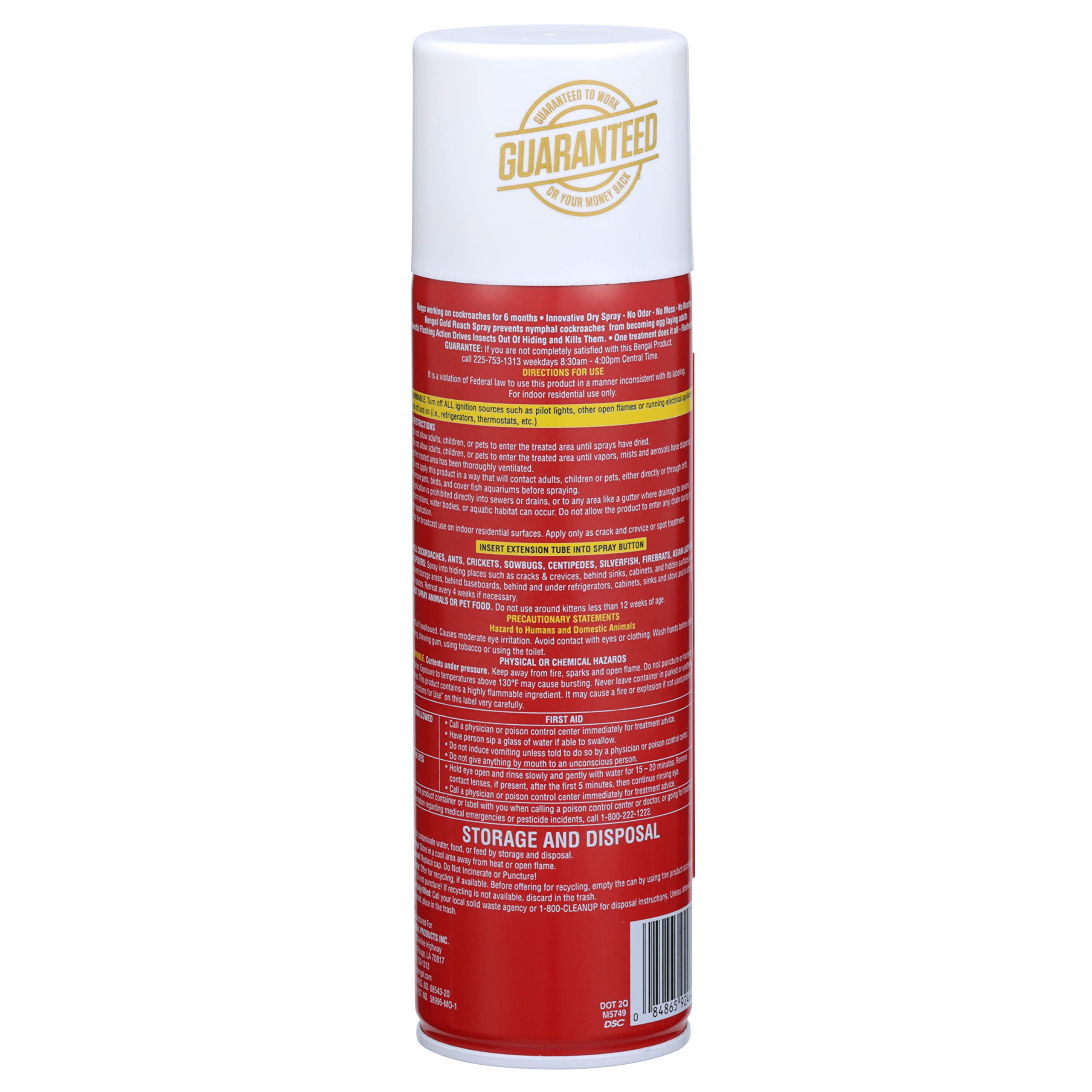 Mua Bengal Gold Roach Spray, Odorless Stain-Free Dry Aerosol Killer ...