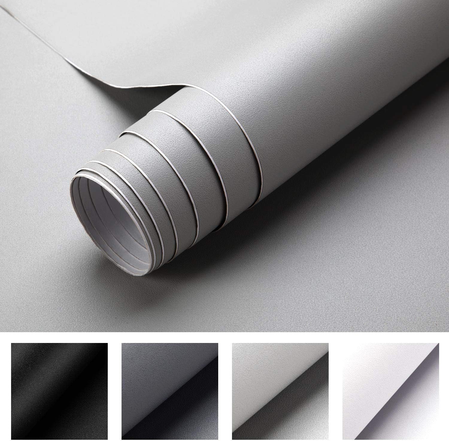 Oxdigi Light Gray Contact Paper Peel and Stick Wallpaper for Shelf