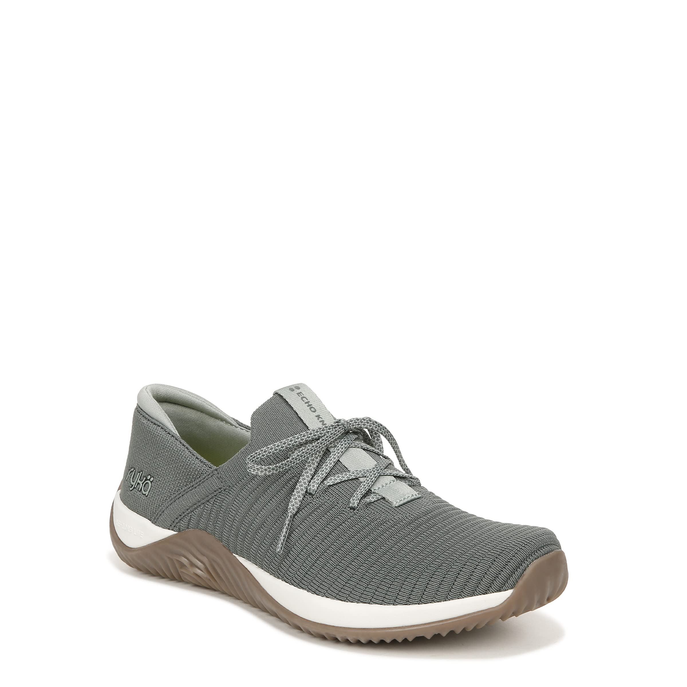 Ryka Womens Echo Knit Fit Slip On Sneakers Forest Green 7 W Image