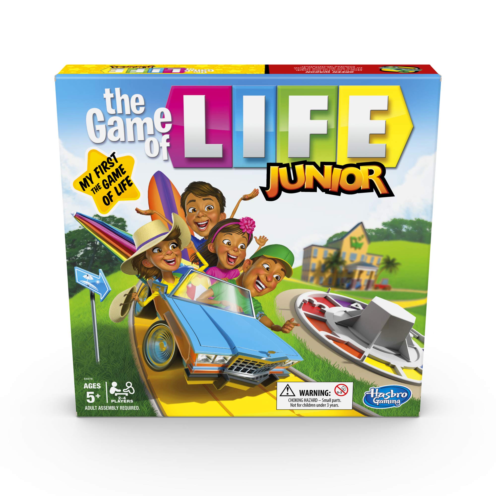Hasbro Gaming The Game of Life Junior, Party Games for 2-4 Players, for 5+ Year Old Kids, Adults and Family