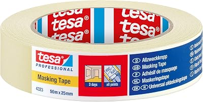 tesa Indoor Masking Tape 3 Day Removal 50m x 25mm General Purpose
