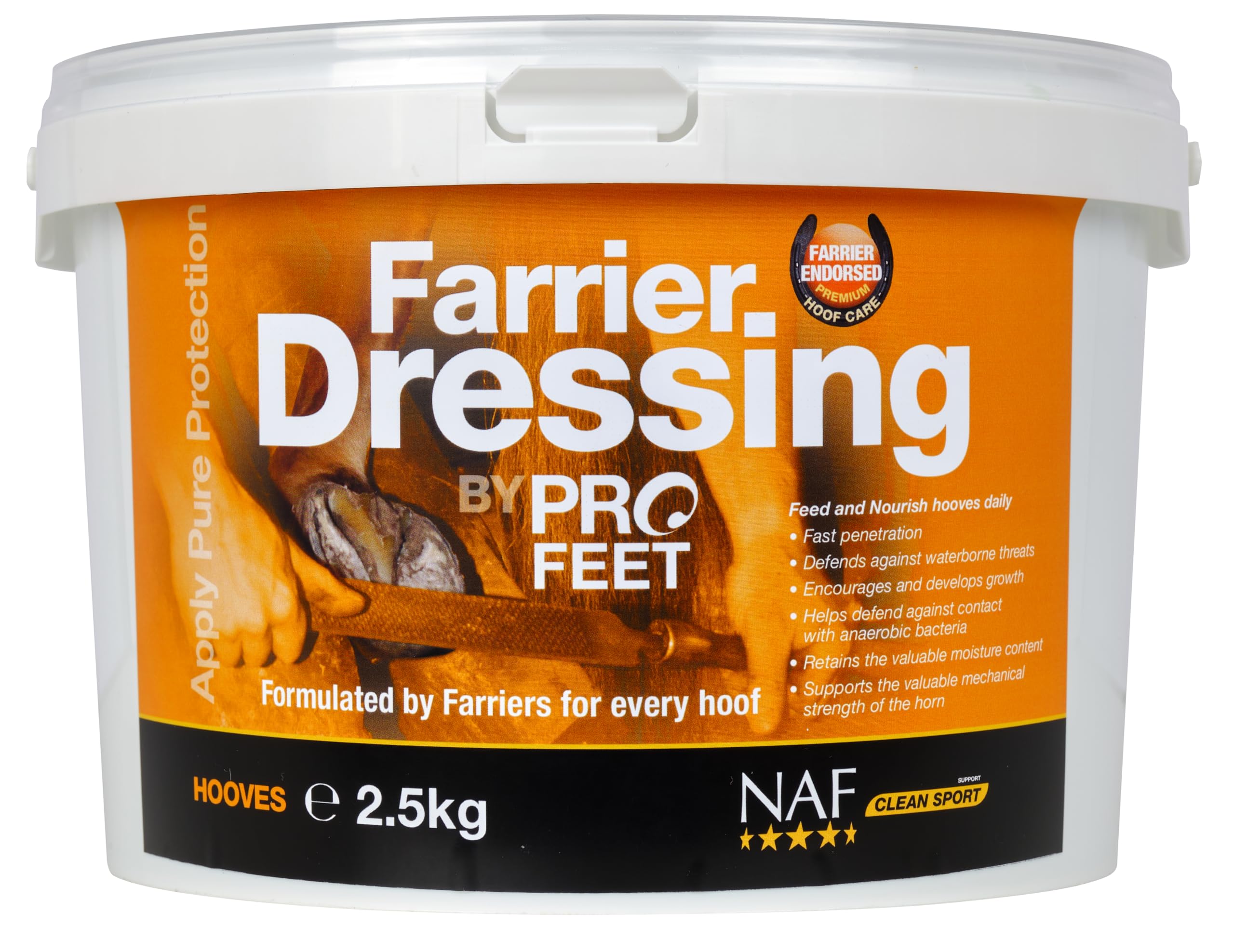NAF Profeet Farrier Hoof Dressing 2.5kg – Professional Daily Hoof Conditioner – Supports Horn Health, Hydration & Growth – With Natural Oils & Nutrients