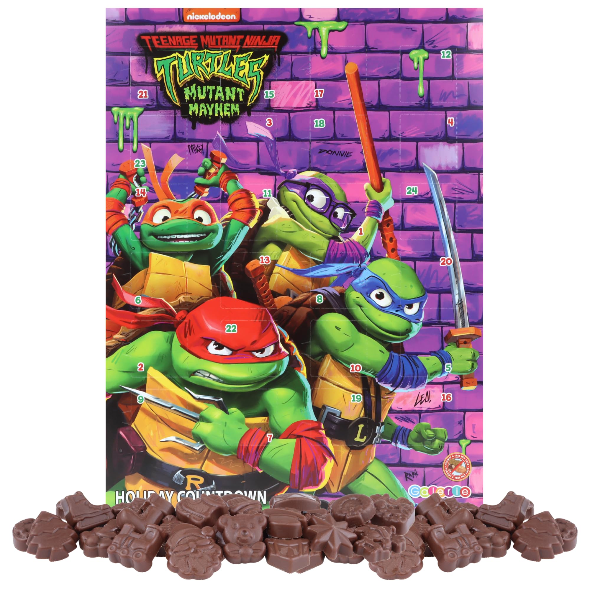 Photo 1 of Galerie Teenage Mutant Ninja Turtles Chocolate Filled Christmas Advent Calendar, Holiday Family Activities