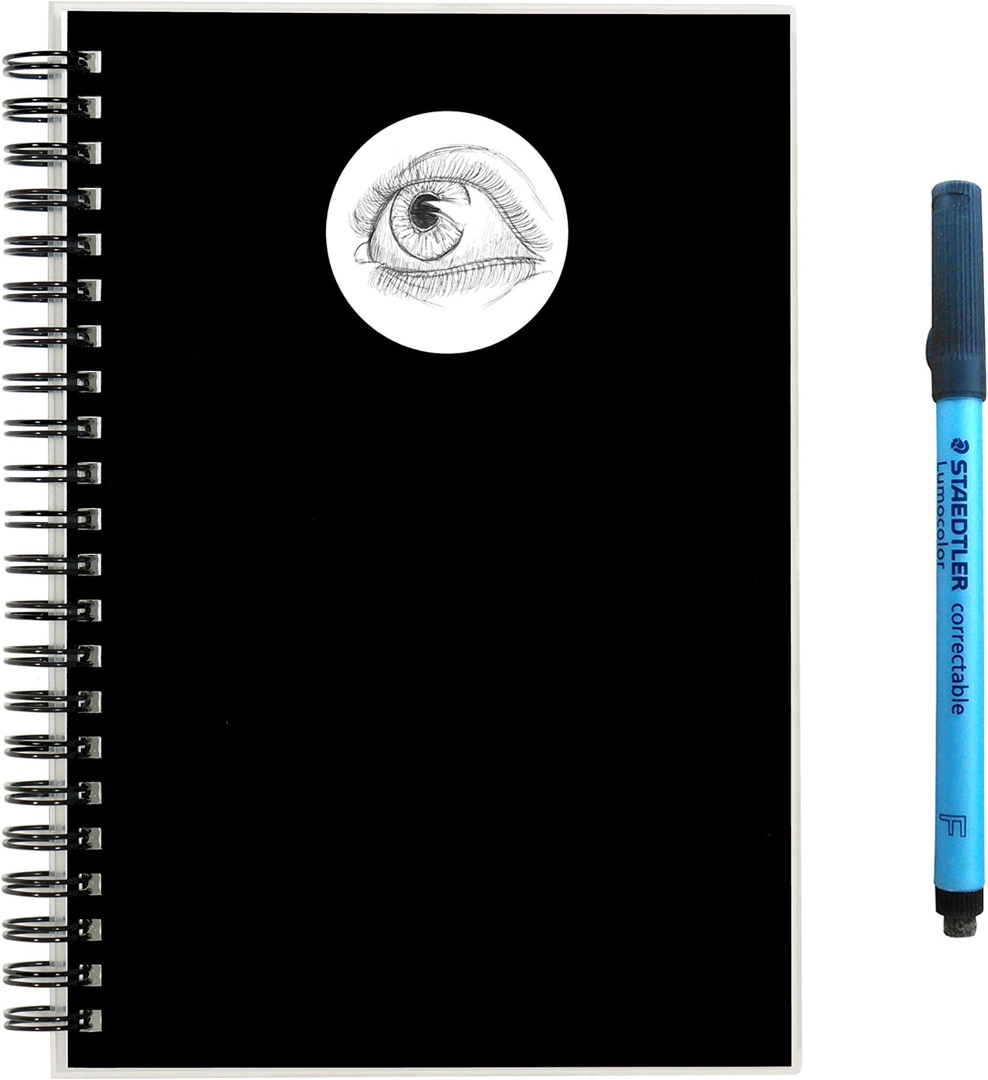 Scrubby Reusable Whiteboard Notebook-Junior Size (5.5" x 8")-Eye I Cover