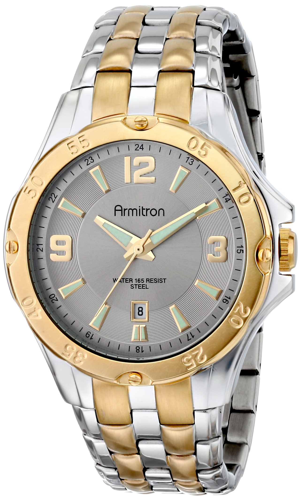 Photo 1 of Armitron Men's 20/4963SVTT Ratchet Bezel Two-Tone Bracelet Watch