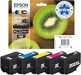 Epson 202XL Kiwi Genuine High Yield Multipack 5-Colour Ink Claria Premium