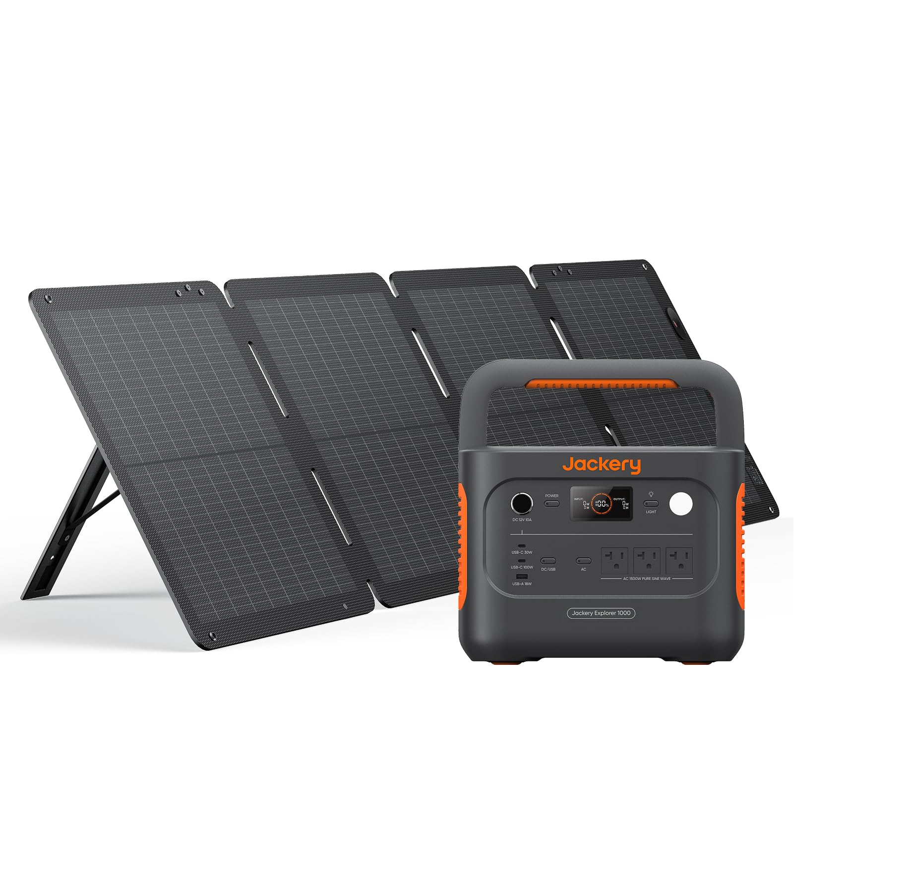 Jackery Solar Generator 1000 100 W Air Jackery Portable Power Supply 1000 New 1070 Wh, For Home, Camping, Sleeping in Car, Outdoors, Disaster Preparedness, Power Outages, Emergency Power Supply