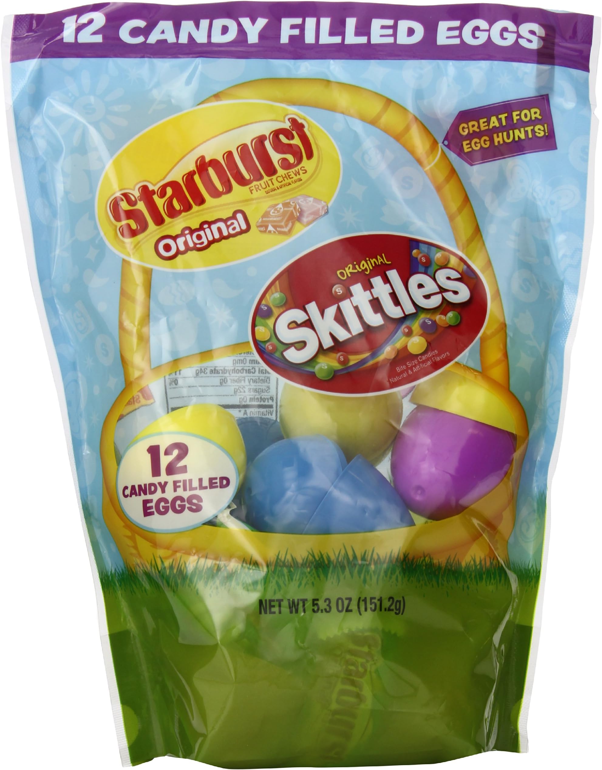 Skittles and Starburst Candy Filled Egg, 12 Count