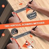 Preciva 12 Inch Carpenter Square Tool 300mm Combination Square Stainless Steel view 3