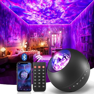 One Fire Galaxy Projector 20 Lighting Modes Bluetooth Speaker White Noise