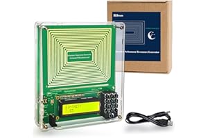 RIHVEO 7.83Hz Schumann Resonance Generator, 0.1Hz-100KHz Adjustable Frequency Generator for Healing, USB Sine Wave Frequency Healing Device with Acrylic Case Gold Color