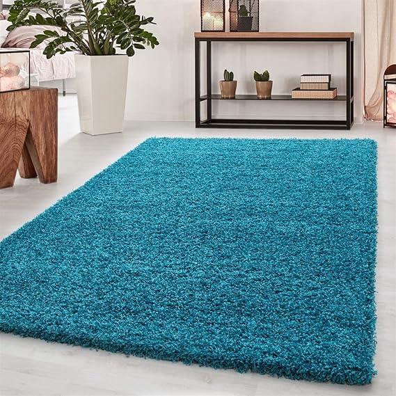 Abaseen Small Large Shaggy Modern Rug in 12 Different Colour and 4