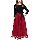 VFSHOW Womens Elegant Pockets Belted Work Business Office Casual Party Pleated A-Line Midi Dress