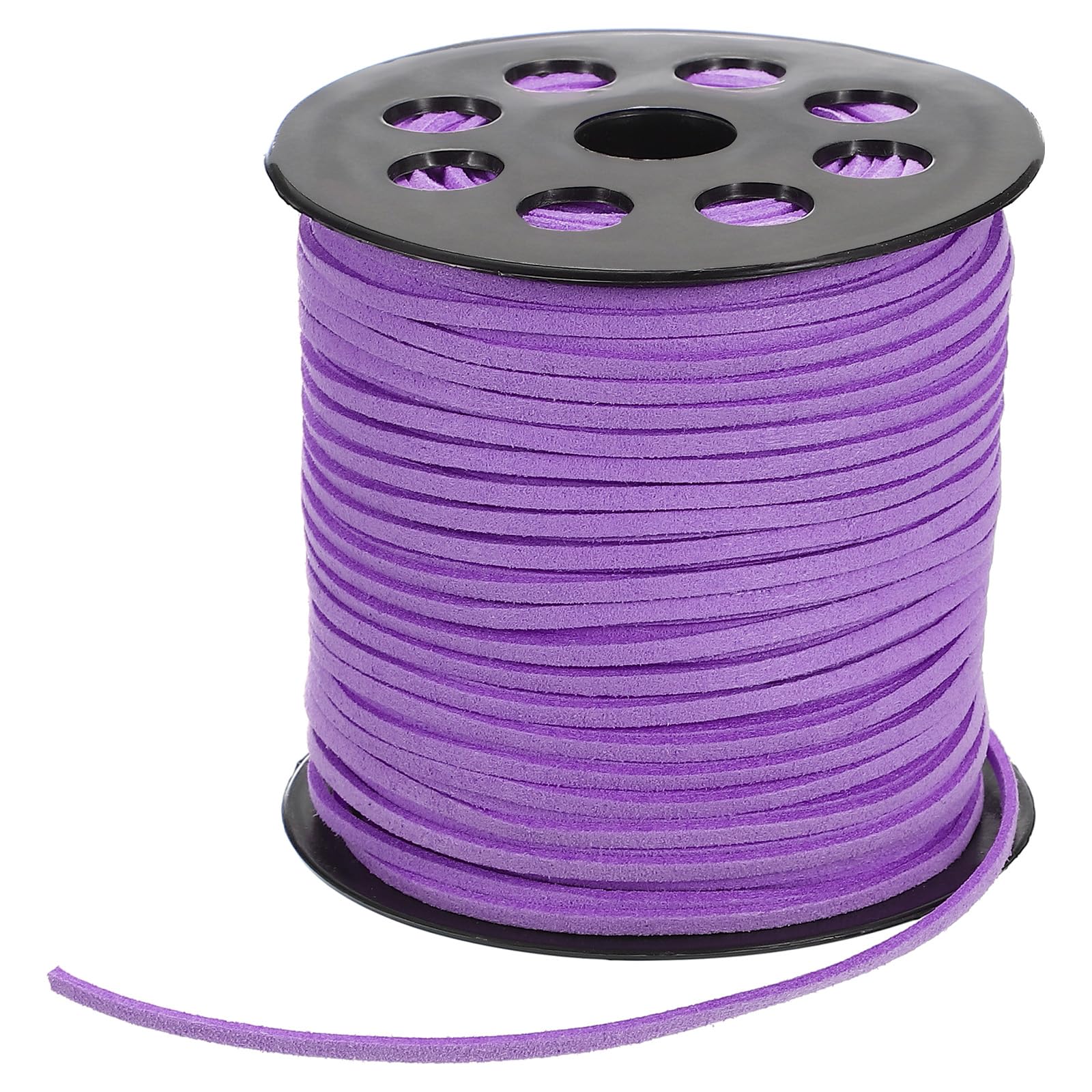 PATIKIL 100 Yards x 2.6mm Faux Suede Leather Cord, Leather Lace String for Bracelet Necklace Beading Making DIY Crafts, Purple