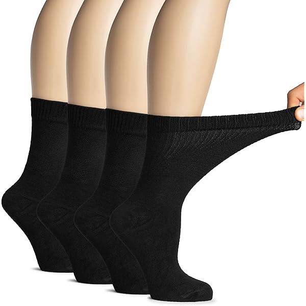 Calcetines Diabeticos Mujer Calcetines Para Diabéticos DreamNights - Algodón Suave, Puntera Sin Costuras, Ajuste Holgado Para Pies Hinchados Calcetines Pies Hinchados