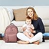 Image 3 - Skip Hop Diaper Bag Backpack: Greenwich Multi-Function Baby Travel Bag with Changing Pad and Stroller Straps, Vegan Leather, Dusty Rose