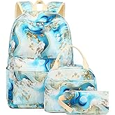 Bluboon Teen Girls School Backpack Kids Bookbag Set with Lunch Box Pencil Case Travel Laptop Backpack Casual Daypacks