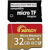 PSP Memory Stick Adapter with 32GB Micro SD Card, Micro SD/SDHC/SDXC to Memory Stick PRO Duo MagicGate Card Compatible with PlayStation Portable, Camera, Handycam, Cell Phone & PSP 1000/2000/3000
