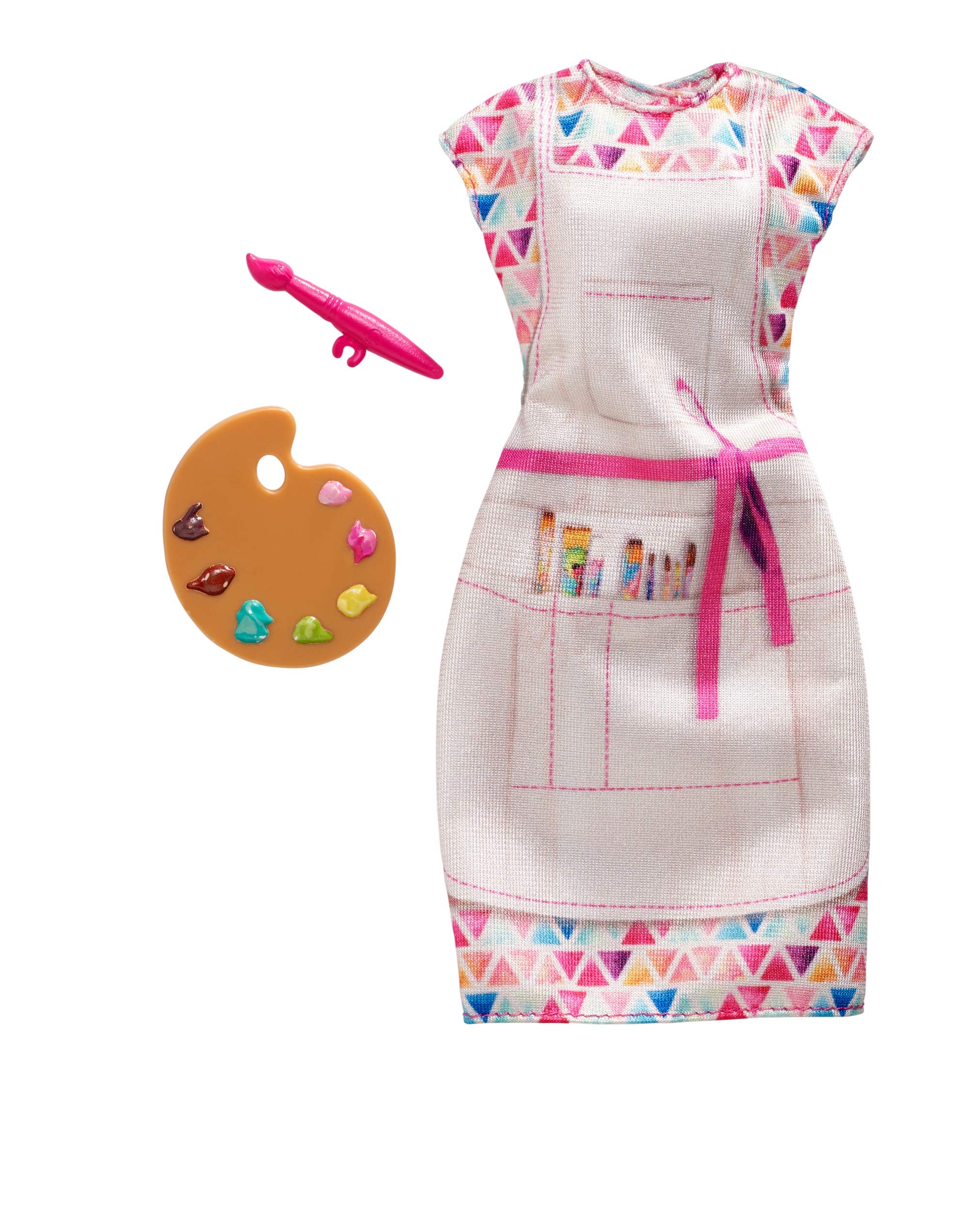 Mattel F-Barbie:Career Dress PAinter Dress Beige Multicolor
