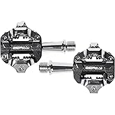 MTB Mountain Bike Clipless Pedals Road Bicycle Pedals with Cleats Compatible with Shimano SPD-SH51 Cleats