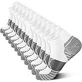 PAPLUS Compression Running Socks Women (6 Pairs), Ankle Athletic Socks Low Cut with Arch Support