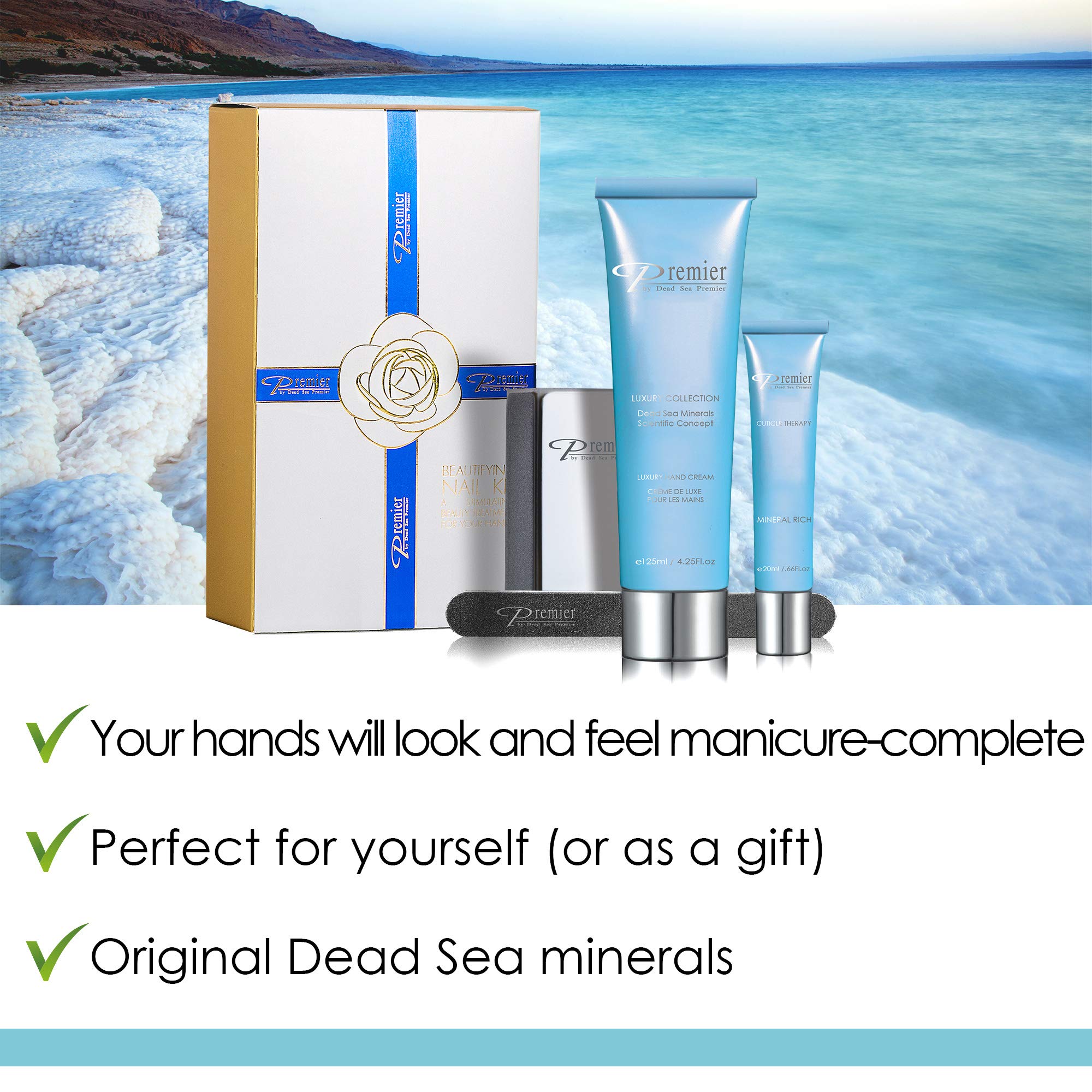 Dead Sea Premier Beautifying Nail Kit Milk and Honey Salon Quality