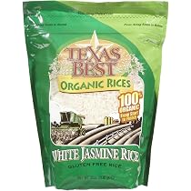 Amazon.com : Texas Best Organics Organic Jasmine White Rice, 32 oz ...