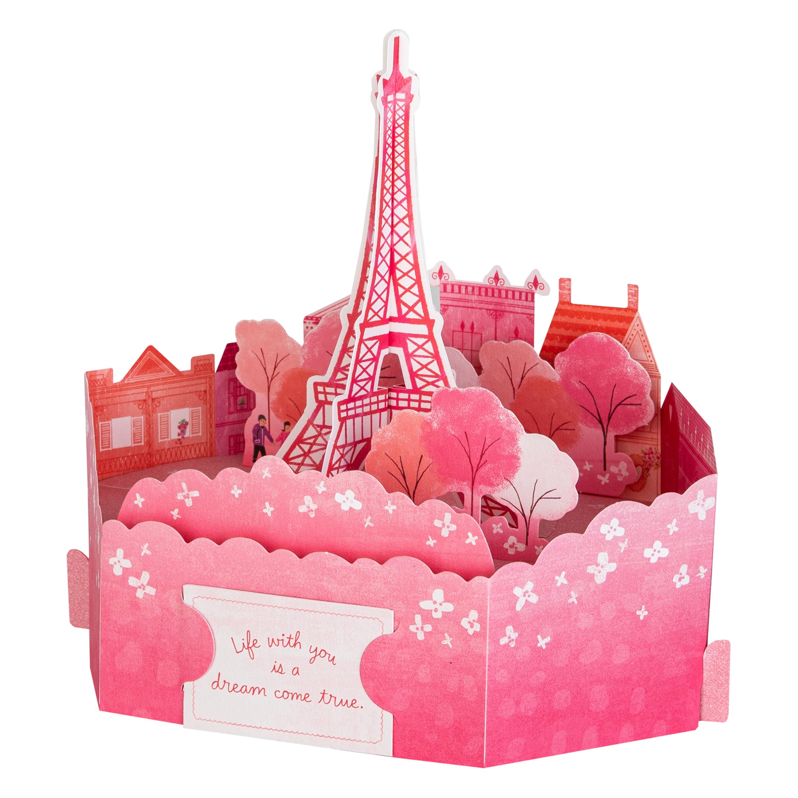 Hallmark Dream Come True Eiffel Tower 3D Pop-Up Valentine's Day Card