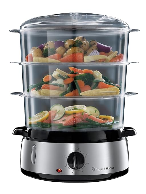 title=Russell Hobbs 19270-56 Vaporiera Cook at Home, Capacità 9 Litri, 800 Watt