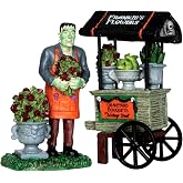 Lemax Graveyard Bouquets Figurine, Set of 2, #32114 for Halloween Village | Frankenstein's Monster Sells Flowers Graveside | Collectible Figurine Set | Halloween Village Tabletop Display