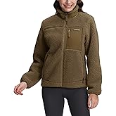 Pioneer Camp Women's Fuzzy Fleece Jacket, Warm Fleece Full Zip Jacket Cozy Stand Collar Coat with Pockets Casual Workout