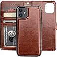 Bocasal for iPhone 11 Wallet Case with Card Holder PU Leather Magnetic Detachable Kickstand Shockproof Wrist Strap Removable Flip Cover for iPhone 11 6.1 inch (Brown)