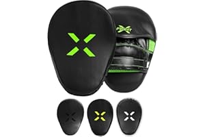 FightX Punching Mitts for Boxing Leather Curved Punch Mitts Men & Women MMA Training Equipment Muay Thai Sparring Training Mitts MMA Hitting Pads Available Multiple Colors