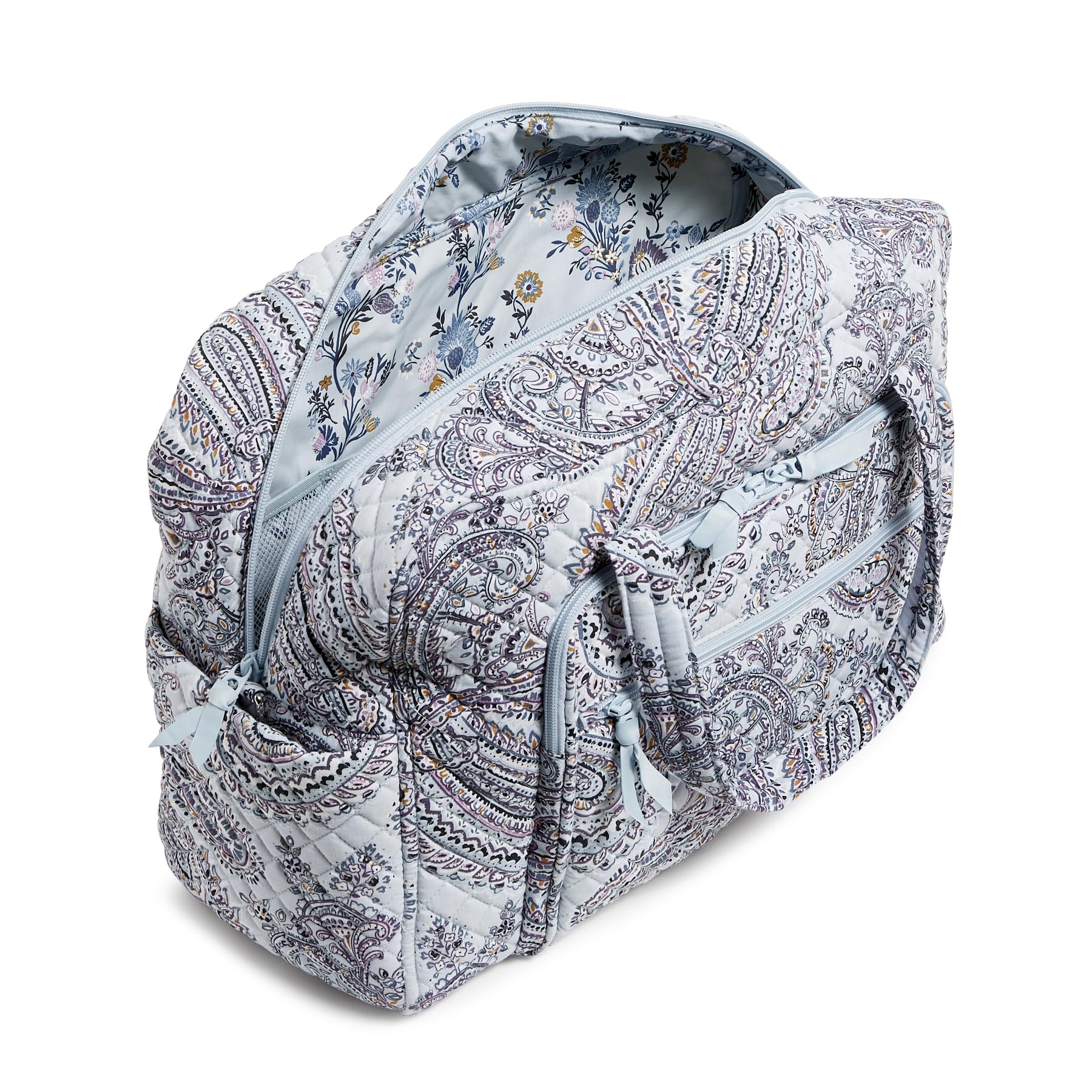 Vera Bradley Women's Cotton Weekender Travel Bag, Soft Sky Paisley, One Size